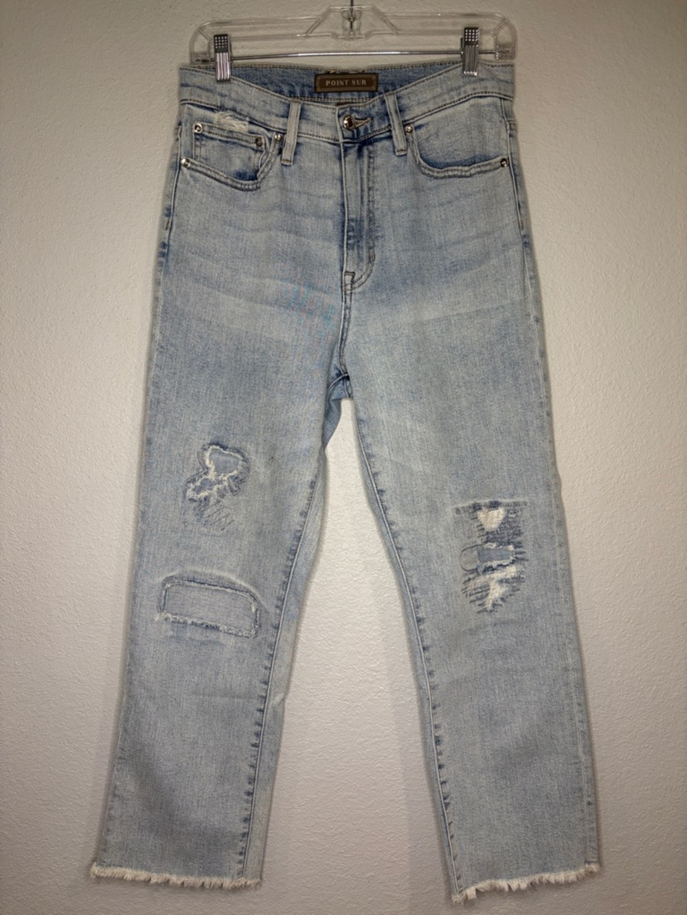 J. Crew Point Sur stretch cotton high rise cropped slim boy fit denim jeans 27